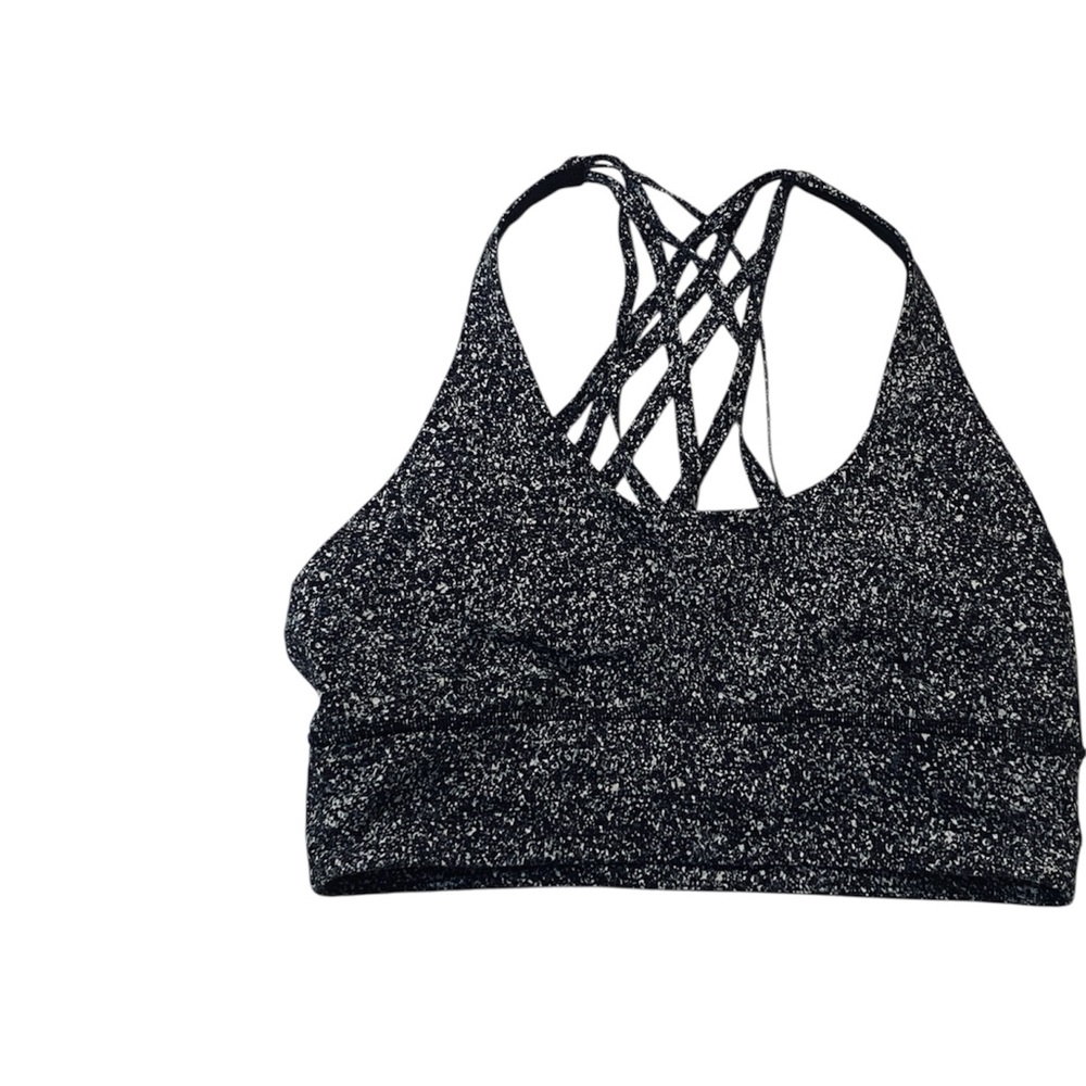 Lululemon Free To Be Moved Sports Bra Chirasu Black Chirakasu Alpine White Sz 10
